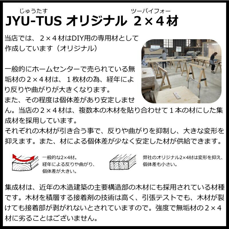 集成材 2×4材 2本入り 長尺 1201〜2690ミリ DIY パーツ ラブリコ