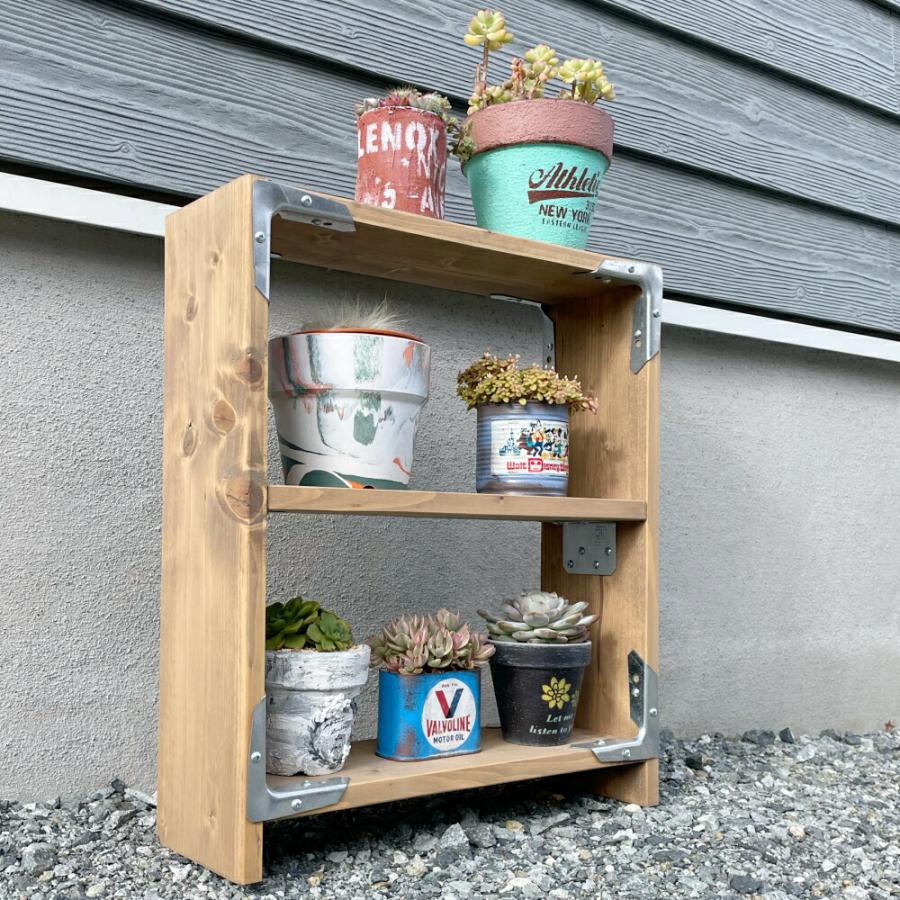 フラワースタンド DIY 室内 木製 2段 3段 花台 フラワーラック : DIYを