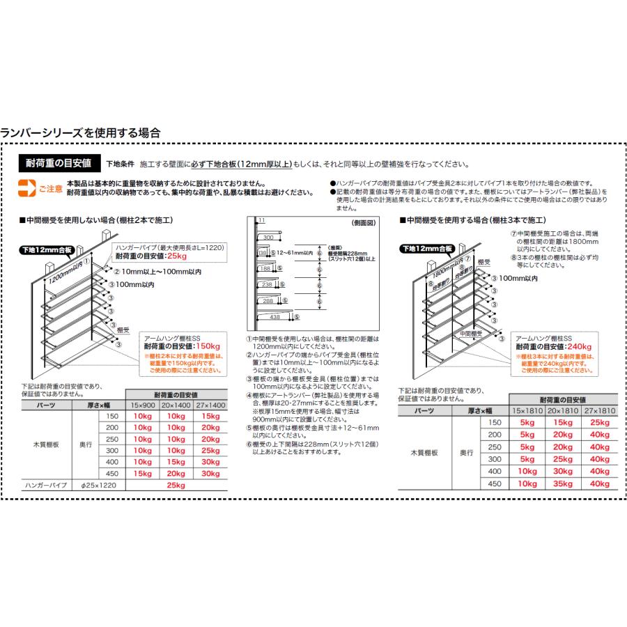 ロイヤル アームハング棚受 AH-U250W/400C 12本 未使用ビス欠 ロイヤル
