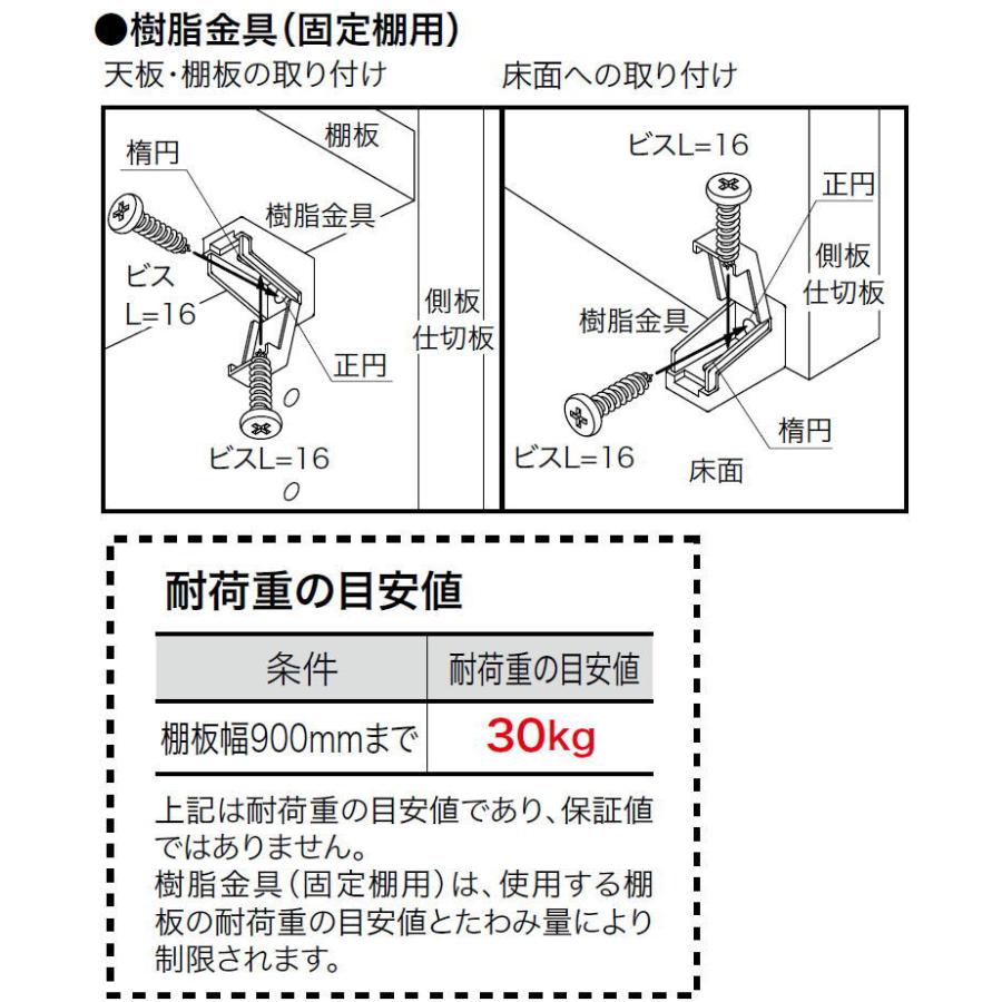 樹脂金具 固定棚用 1セット入 XKO-□□ 南海プライウッド NANKAI