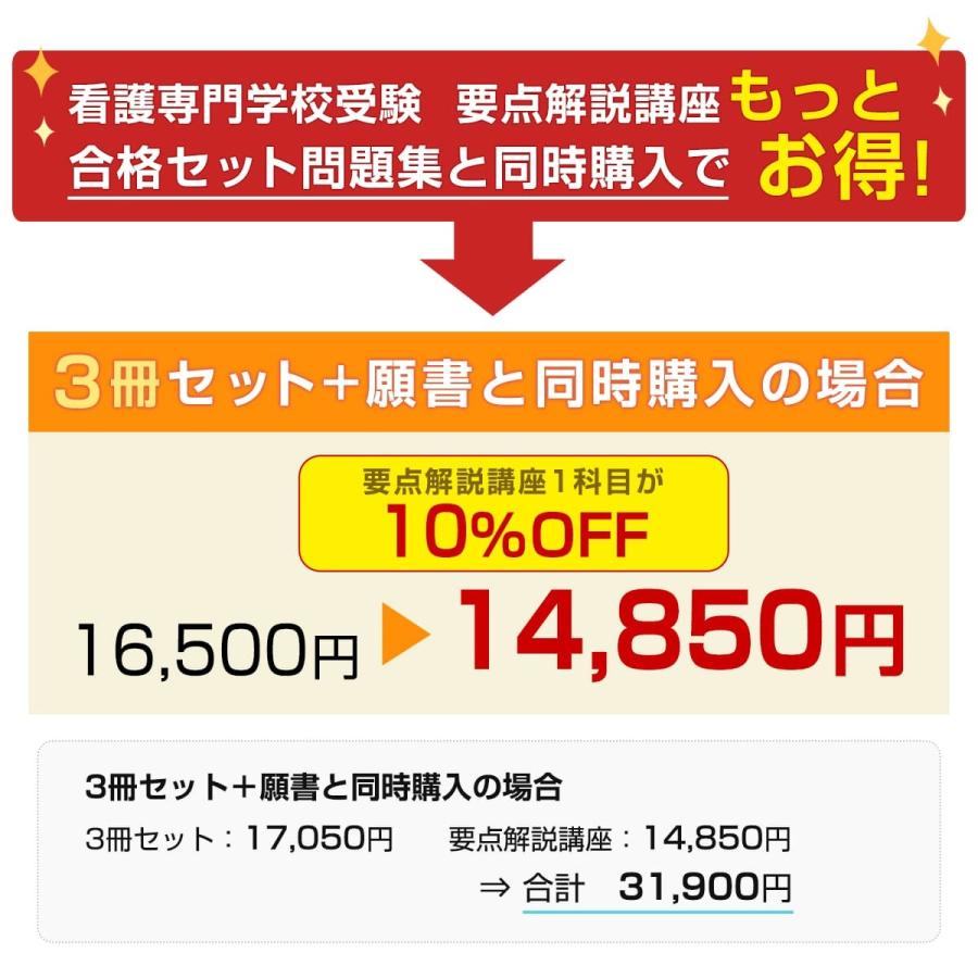 匿名配送 博慈会高等看護学院(看護学科)受験合格セット(3冊)＋オリジナル願書最強ワーク 【F2126786395】(11083円)