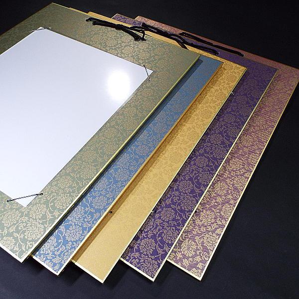 展示用品 大色紙掛け どんす柄 全5色｜書道 書道用品 色紙額 作品保護