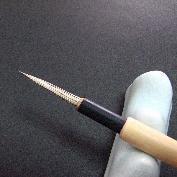 極品 寿香堂 画筆 白狸面相（大）｜書道筆 面相筆 狸毛筆 極細筆 線描