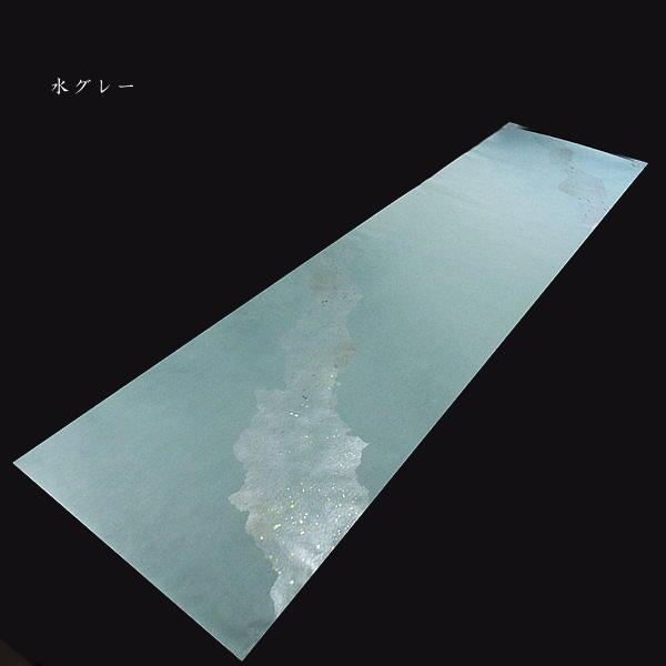 仮名用 加工紙 純雁皮紙 薄具引 天地斜ぼかし 切継ぎ風 金砂子 半切判（35×136cm）5枚入り｜書道 書道用紙 染画仙紙 仮名条幅 かな用加工紙 春色の画像