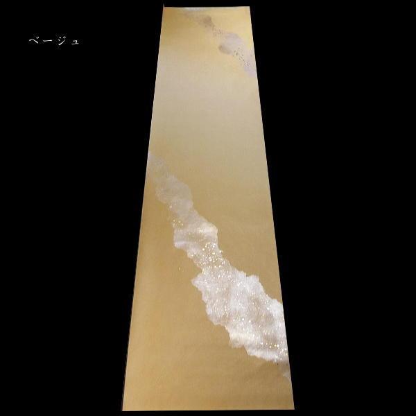 仮名用 加工紙 純雁皮紙 薄具引 天地斜ぼかし 切継ぎ風 金砂子 半切判（35×136cm）5枚入り｜書道 書道用紙 染画仙紙 仮名条幅 かな用加工紙 春色の画像