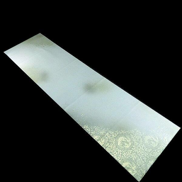 仮名用 加工紙 楮紙 3色特殊ぼかし 金型打 半切判（35×136cm）5枚入り｜書道 書道用紙 染画仙紙 仮名条幅 かな用加工紙の画像