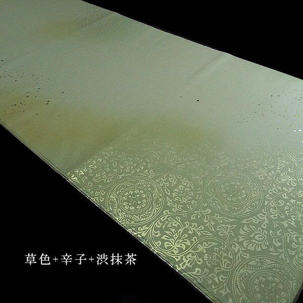 仮名用 加工紙 楮紙 3色特殊ぼかし 金型打 半切判（35×136cm）5枚入り｜書道 書道用紙 染画仙紙 仮名条幅 かな用加工紙の画像