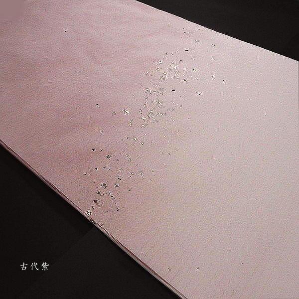 色染画仙紙『羅紋箋』上下特殊ぼかし 金銀砂子 半切判（35×136cm）10枚入り｜書道用紙 漢字用 加工紙 色画仙紙 色染加工紙 春色の画像