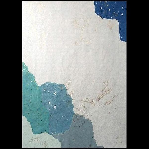 仮名料紙 本破り継ぎ 半懐紙判｜書道 書道用紙 本鳥の子 金銀切箔砂子