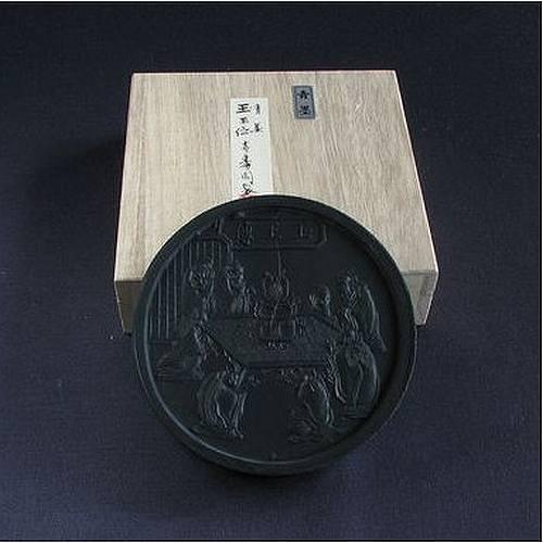 喜壽園製 秘蔵青墨『玉王伝』5丁型｜書道 書道用品 奈良墨　定価￥25300