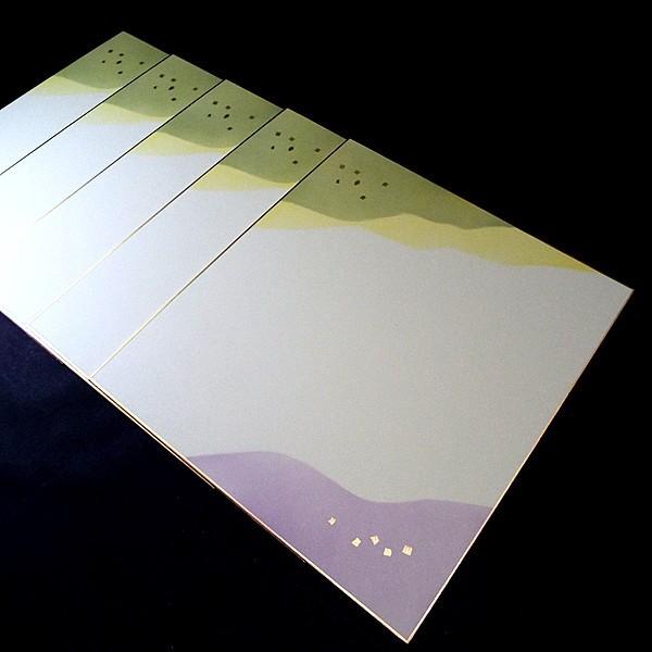 書道用紙 鳥の子色紙『切継ぎ』5枚入り｜書道 書道用品 和紙 作品制作