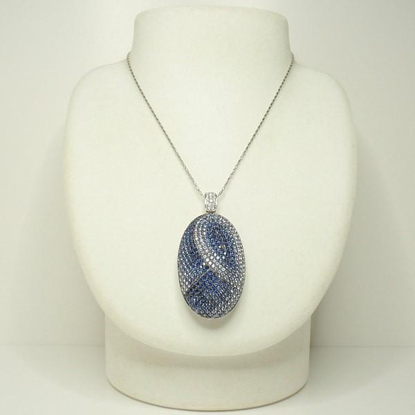 新品】K18WG 隠す ダイヤモンド ネックレス 0.07CT 