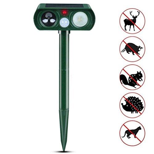 猫よけ動物撃退器 超音波 18増強版 ソーラー式 充電 野生動物対策器 猫対策 赤外線センサー キ 鼠類 当店限定販売 猫よけ 強力ledストロボランプ 犬