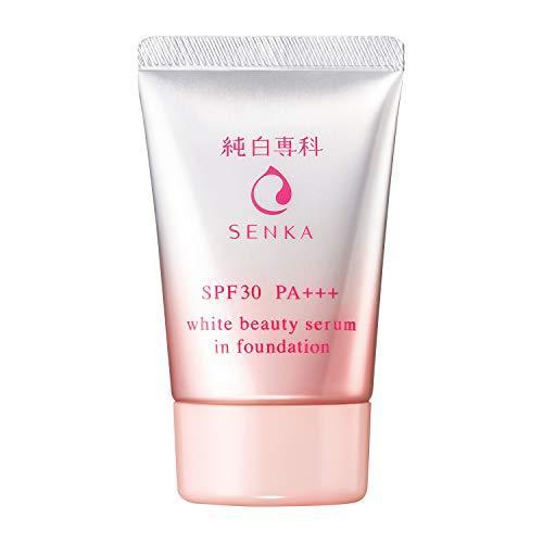 純白専科 すっぴん色づく美容液フォンデュ(ライトベージュ) ファンデーション 美白ケア SPF30+ PA+++ 30g|jyun-store|02