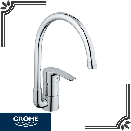 GROHE JP205702 ユーロスタイル シングルレバーキッチン混合栓 : 住宅 