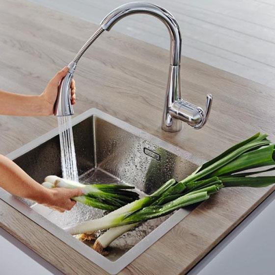 GROHE JP306201 ゼドラ シングルレバーキッチン混合栓 コールド