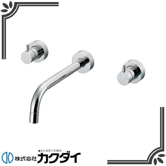 カクダイ（KAKUDAI） 125-004 VARUNA 壁付2ハンドル混合栓 : 住宅設備 