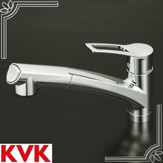 KVK キッチン水栓 KM5021T 流し台用シングルレバー式シャワー付混合栓 :kvk-km5021t:住宅設備販売ドットコム ヤフー店