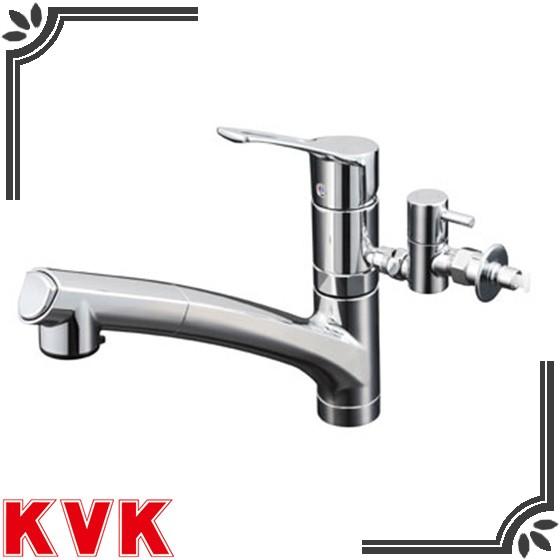 KVK キッチン水栓 KM5021TTU 流し台用シングルレバー式シャワー付混合栓 （分岐止水栓付) :kvk-km5021ttu:住宅設備