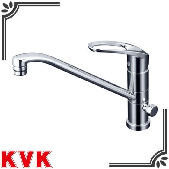 ＫＶＫ　台付シングルレバー混合栓　KM5041CT　主に流し台用　未開封品 KVK KVK KM5041CT 流し台用シングルレバー式混合栓 （回転分岐孔付