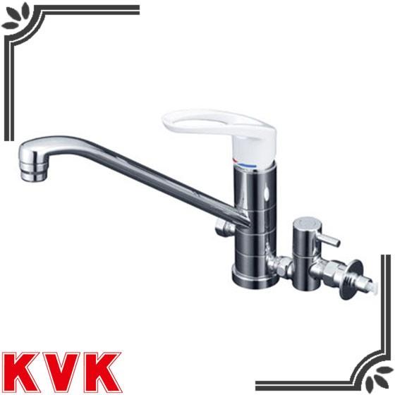 KVK KM5041TU 流し台用シングルレバー式混合栓 （回転分岐止水栓付）