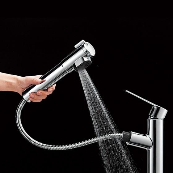 SANEI キッチン水栓 K87580JV-13 U-MIX column シングル浄水器付ワン