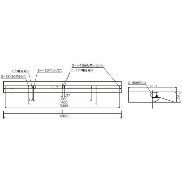 【LEKT825503WW-LS9】東芝 LEDベースライト 110タイプ 直付下面開放直付形 Ra83昼白色 一般タイプ 5000lmタイプ 3500K 【TOSHIBA】_1