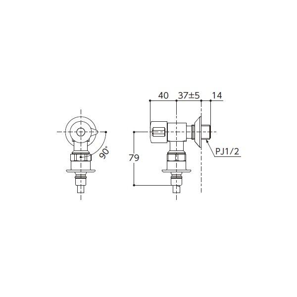 TOTO 【TW11R】TOTO 洗濯機用水栓 緊急止水弁付 ピタットくん 壁給水