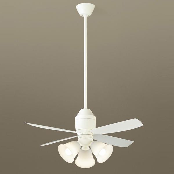 パナソニック 吊下型 LED（電球色） シーリングファン 12W・直付ボルト取付専用 風量4段切替・風向切替・1/fゆらぎ・3時間タイマー