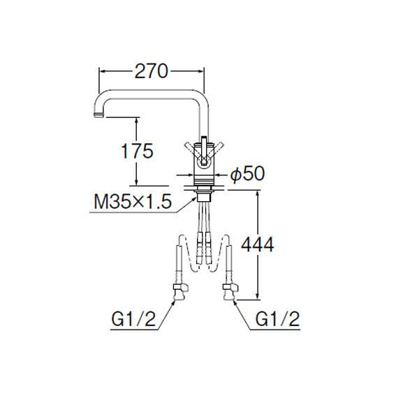 【K87410JK-MDP-13】三栄 混合栓 ワンホール シングルレバー シングルワンホール混合栓 | 商品のご案内 | SANEI｜デザイン性に優れ