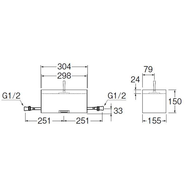 【K4795V-13】三栄 混合栓 シングルレバー洗面 壁出 SANEI_1