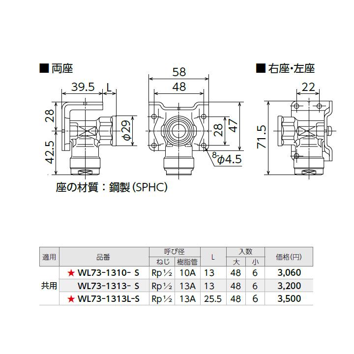オンダ製作所 【WL73-1313-S】オンダ製作所 ダブルロックジョイント 
