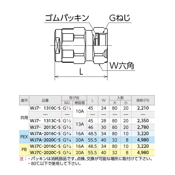 【WJ7-1310C-S】オンダ製作所 ダブルロックジョイント WJ7型 アダプター 大ロット(80台) ONDA_1