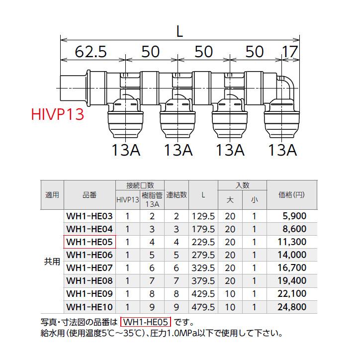 オンダ製作所　ダブルロックジョイント　HE型　小ロット(1台)　IN　回転ヘッダー　L329.5　HIVP13×OUT13A　ONDA