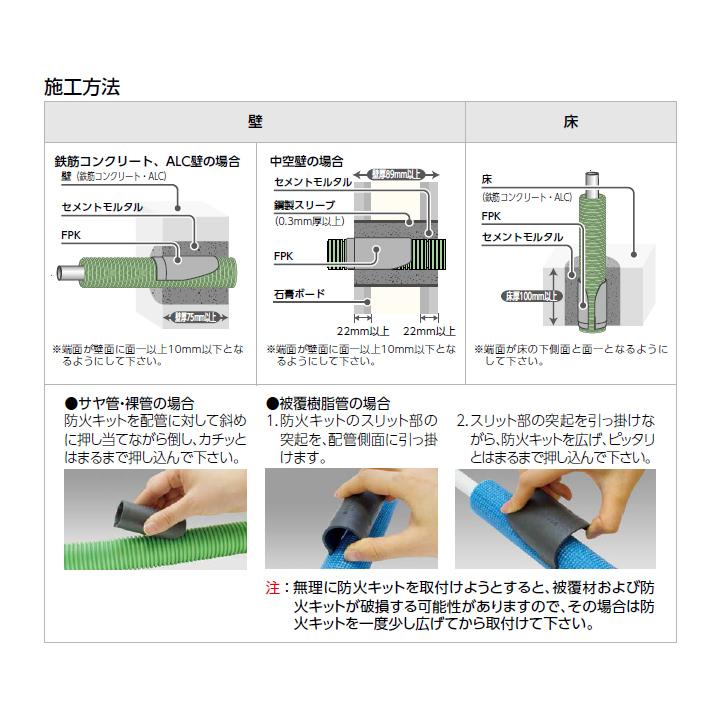 【FPK-P】オンダ製作所 ダブルロックジョイント 防火区画貫通部材 FPK型防火キット 1時間耐火 大ロット(100台) ONDA_2