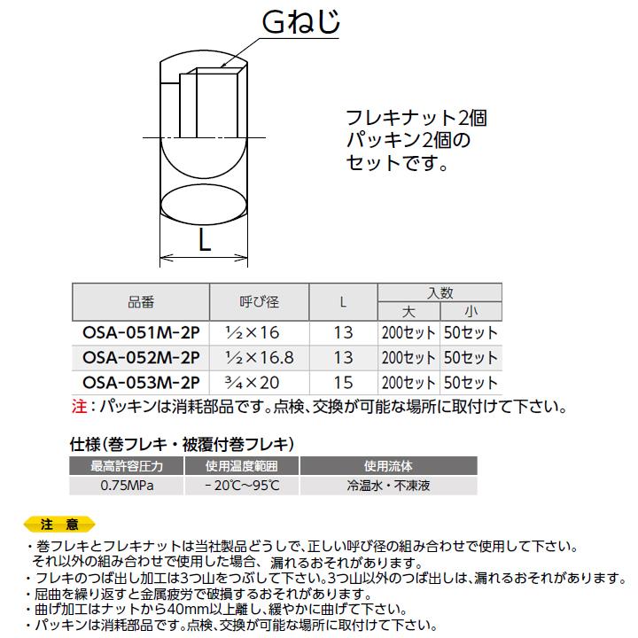 オンダ製作所 【OSA-052M-2P】オンダ製作所 金属管継手