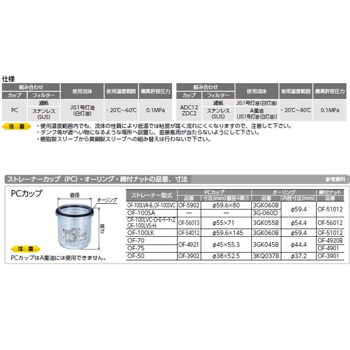 【OF-50SH】オンダ製作所 灯油コック OF-50S型 オイルストレーナー Rc1/4×Rc1/4 ロット(80台) ONDA_2