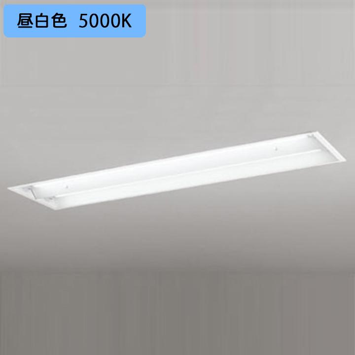 【XD566102R2B】ベースライト 片側給電・配線 40形 3400lm 埋込 下面開放(幅広)2灯用 昼白色 連結金具別売 調光器不可 ODELIC