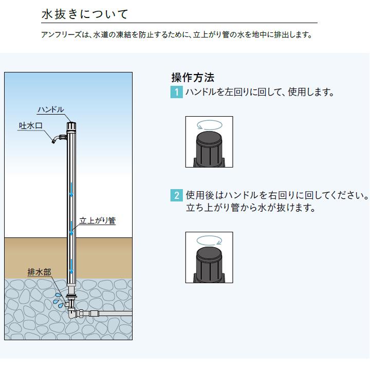 ウォーターシリーズ ウォータースタンド 立水栓 アンフリーズ(日本水道協会認定品) ブラック 【寄】 UNISON