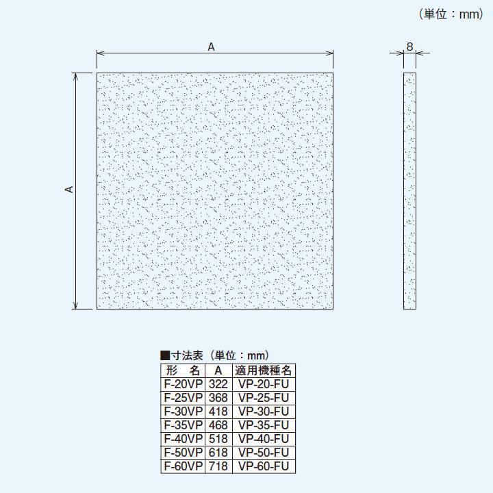 TOSHIBA（東芝） 【F-40VP】東芝 産業用換気扇 別売部品 フィルター