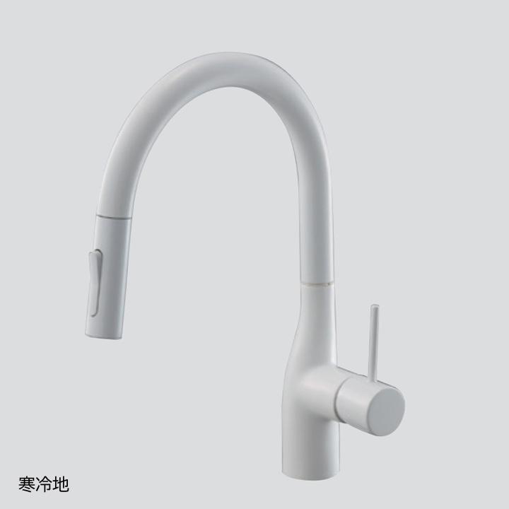 KVK 【KM6061ZECC4】KVK キッチン用 シングルレバー式シャワー付混合栓