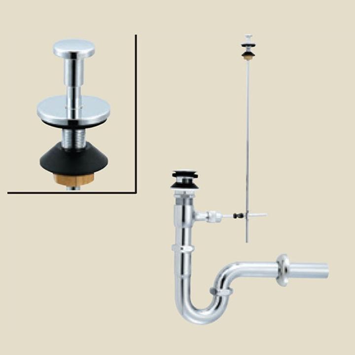 リクシル 洗面器・手洗器用セット金具 ポップアップ式排水金具(呼び径32mm) 床排水Sトラップ LIXIL