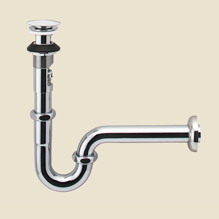 リクシル 洗面器・手洗器用セット金具 ポップアップ式排水金具(ワイヤータイプ・呼び径32mm) 床排水Sトラップ(排水口カバー付) LIXIL