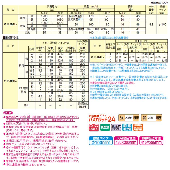 ①【新品】三菱 バス乾燥暖房換気システム V-142BZL5 2025年製 楽天市場】【無料3年保証】[V-142BZ5] バス乾 バスカラット24