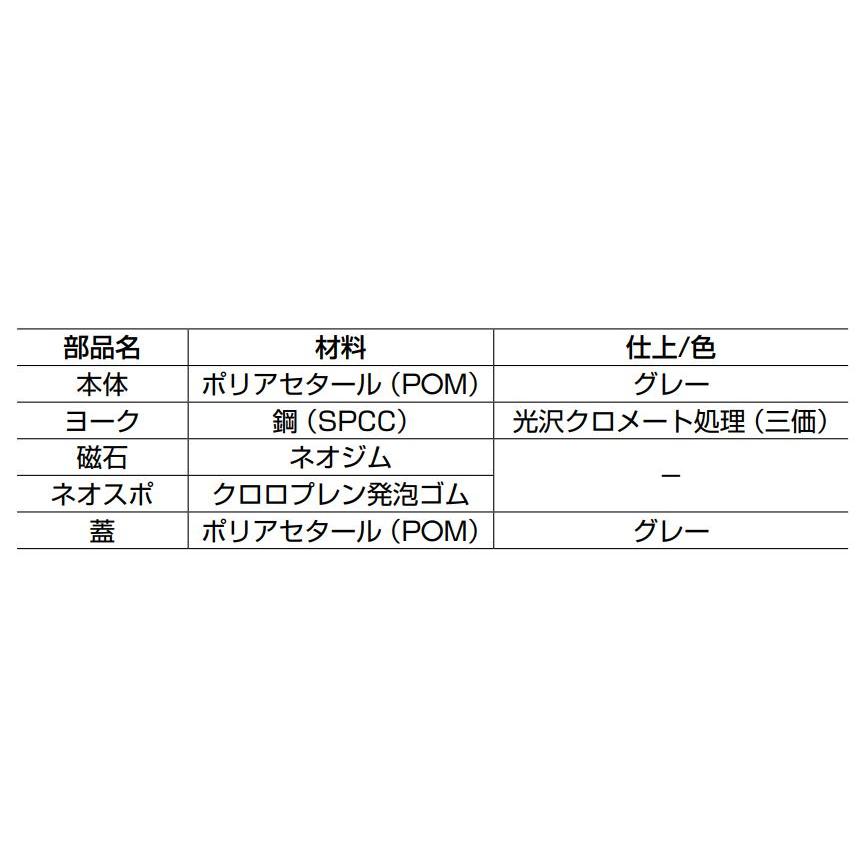 【メール便対応】スガツネ工業　LAMP　クリーンマグネットキャッチ MC-JM63G型 水まわり向け　グレー　【品番：MC-JM63G-15】｜jyusetsupro｜03