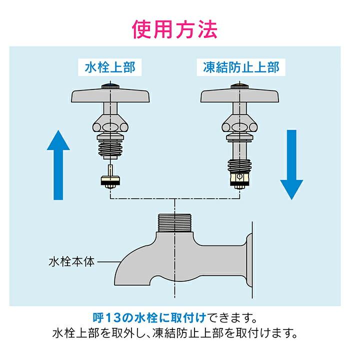 カクダイ　GAONA これカモ 凍結防止水栓上部　【品番：GA-KE017】｜jyusetsupro｜04