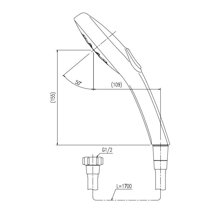 INAX LIXIL（INAX） エコアクアシャワーSPA メタル調、ホワイト