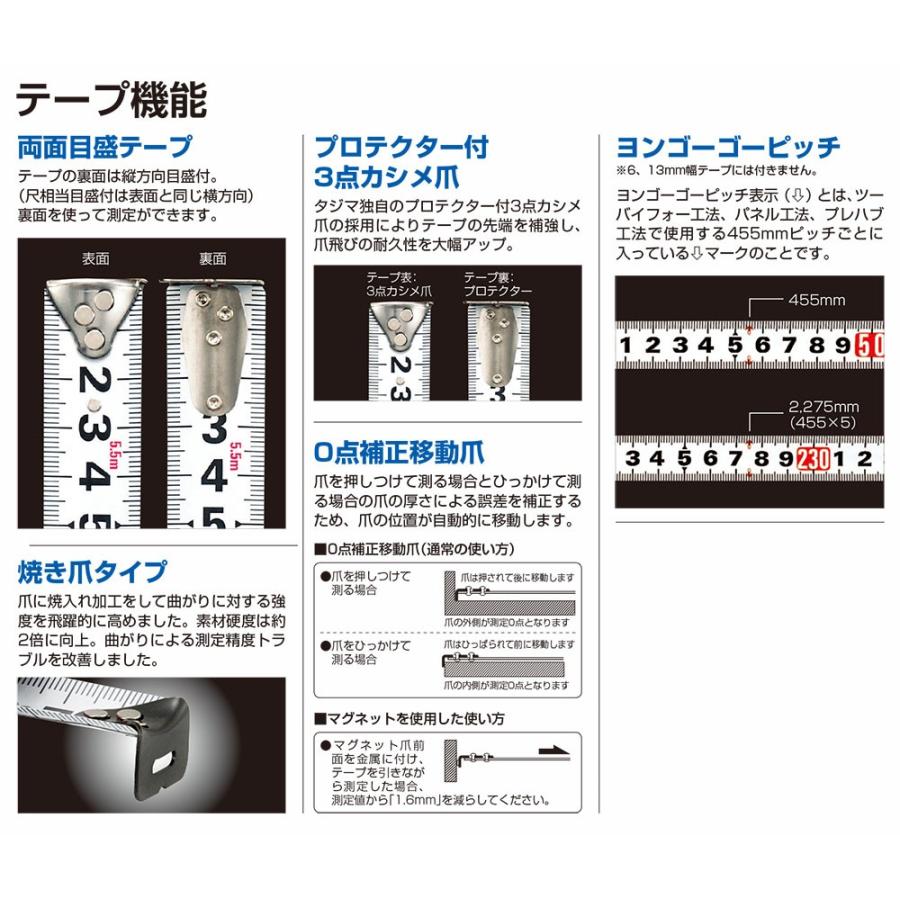 TJMデザイン（TAJIMA）　Gロックプラス-25（メートル目盛）　【品番：GLP25-55BL】｜jyusetsupro｜05