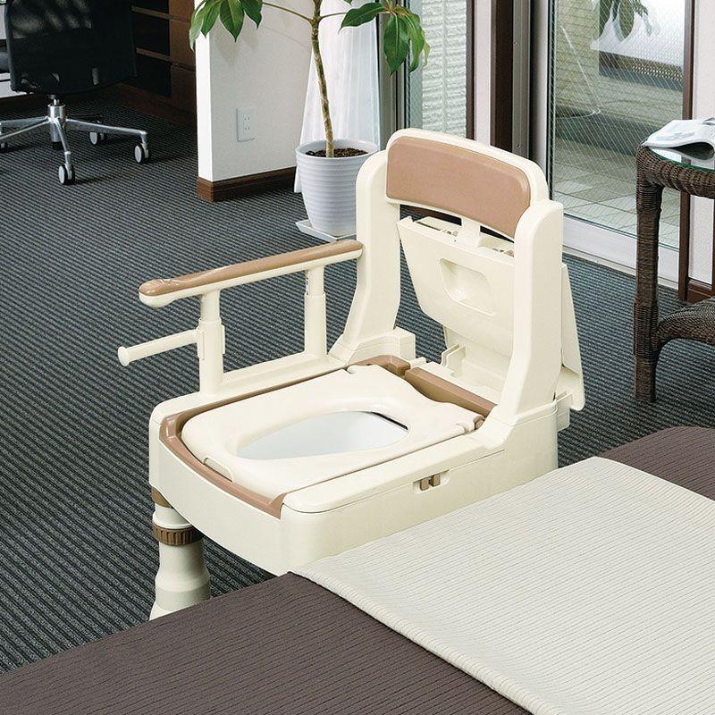 美品】ポータブルトイレ きらく MH型(暖房便座)