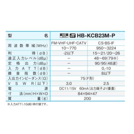 サン電子　新4K8K衛星放送対応 CS・BSブースタ 屋外用　【品番：HB-KCB23M-P】｜jyusetsupro｜02